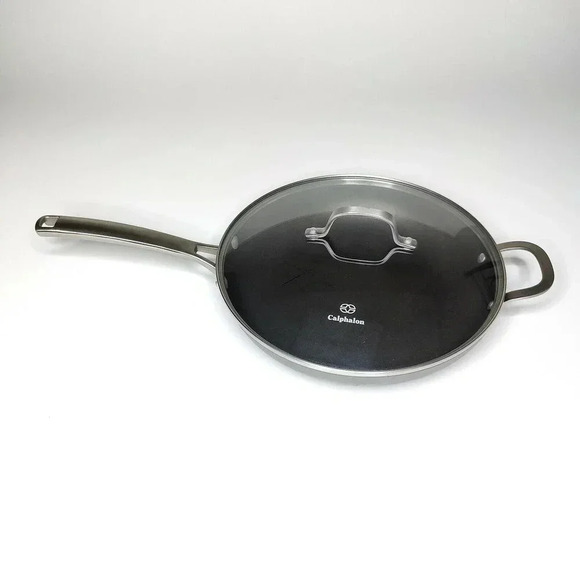 Calphalon Contemporary 1392 12” Non Stick Pan With Lid Omlette - Picture 1 of 12